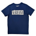 RockOff Nirvana Unisex bavlněné tričko : Box Logo - modré
