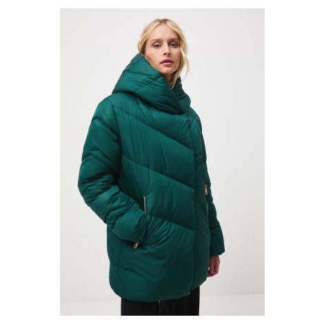 Bunda Medicine dámská, zelená barva, zimní, oversize