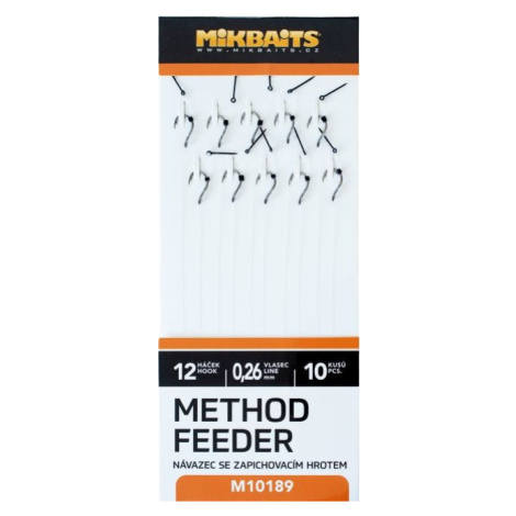 Mikbaits method feeder návazce se zapichovacím hrotem 10ks - velikost 12