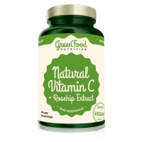 GreenFood Nutrition Natural Vitamin C + Rosehip Extract kapsle pro podporu imunitního systému, k