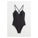 H & M - Plavky's vyztuženými košíčky - černá