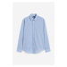 H & M - Košile Regular Fit Easy iron - modrá