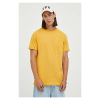 Bavlněné tričko Les Deux žlutá barva