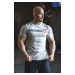 NEBBIA - Pánské fitness tričko Red &quot;N&quot; 292 (light grey) - NEBBIA