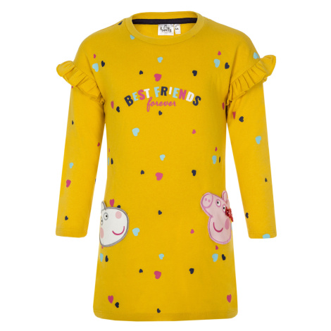 Prasátko Pepa - licence Dívčí šaty - Prasátko Peppa VH1224, žlutá Barva: Žlutá