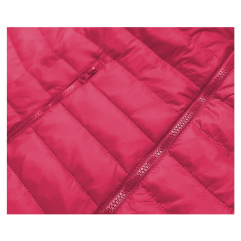 Lehká růžová dámská prošívaná bunda (20311-266) J.STYLE