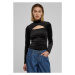 Dámské body Urban Classics Velvet Cut-Out Turtleneck - černé