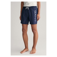 PLAVKY GANT LOGO LIGHTWEIGHT SWIM SHORTS modrá