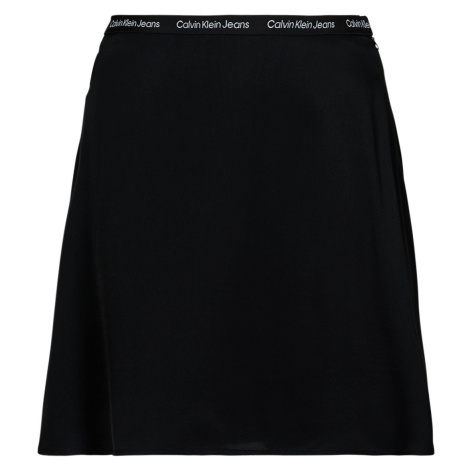 Calvin Klein Jeans LOGO ELASTIC SKIRT Černá