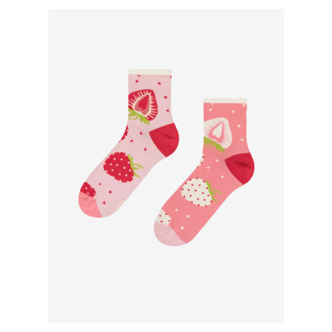 Červeno-růžové pánské veselé ponožky Dedoles Sladké jahody