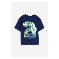 H & M - Oversized žerzejové tričko - modrá