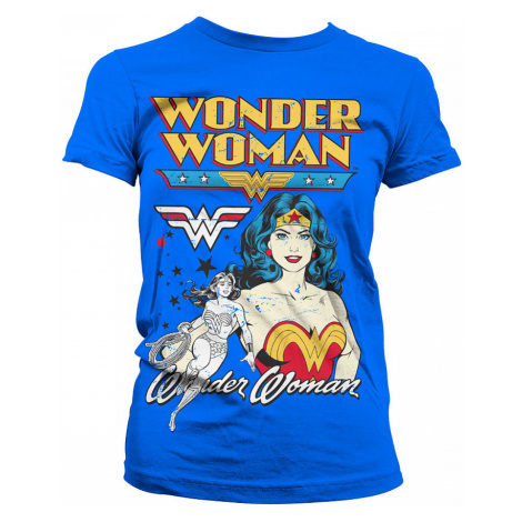 Wonder Woman tričko, Posing Wonder Woman Girly Blue, dámské HYBRIS