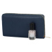Velká stylová dámská koženková peněženka Julien, námořnická modrá