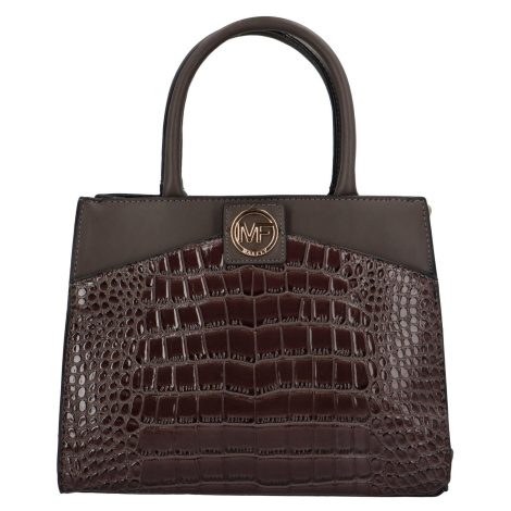 Luxusní dámská koženková kabelka do ruky Sierra,  šedá MaxFly