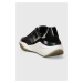 Sneakers boty Calvin Klein CLOUD WEDGE LACE UP-PEARLIZED černá barva, HW0HW02040