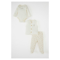 DEFACTO Baby Girl Heart Patterned 3-Piece Hospital Set