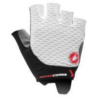 CASTELLI Cyklistické rukavice krátkoprsté - ROSSO CORSA 2 W - bílá