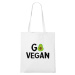 DOBRÝ TRIKO Bavlněná taška s potiskem Go vegan Barva: Královsky modrá