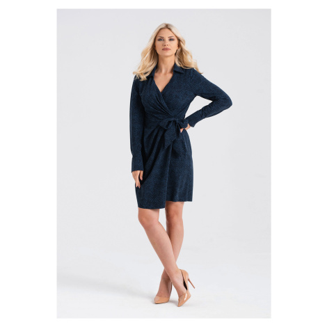 Look Made With Love Šaty 743 Beatrice Navy Blue