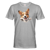Pánské tričko s potiskem Welsh Corgi Pembroke -  tričko pro milovníky psů