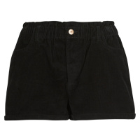 Only ONLCUBA-FLORA HW PB CORD SHORTS PNT Černá