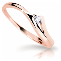 Cutie Diamonds Půvabný prsten z růžového zlata s briliantem DZ6818-1718-00-X-4 50 mm