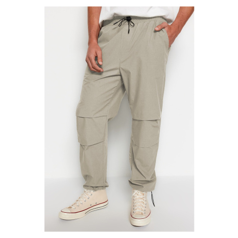 Trendyol Light Khaki Jogger Fit Baggy Parachute Pants