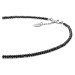 Gaura Pearls Náhrdelník Eduarda - sladkovodní perla, černý Spinel 204-105 Černobílá 40 cm