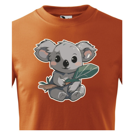 Dětské tričko Koala s listem - roztomilé dětské tričko BezvaTriko