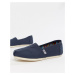 TOMS classic canvas flat shoes in navy-Blue