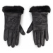 Ugg W Classic Leather Logo Glove 19034 Černá S