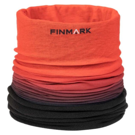 Finmark FSW-239 Multifunkční šátek s fleecem, oranžová, velikost