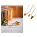 GRACE Jewellery Ocelový náhrdelník Simonita - chirurgická ocel, zirkon NH-10-2111A Zlatá 42 cm +