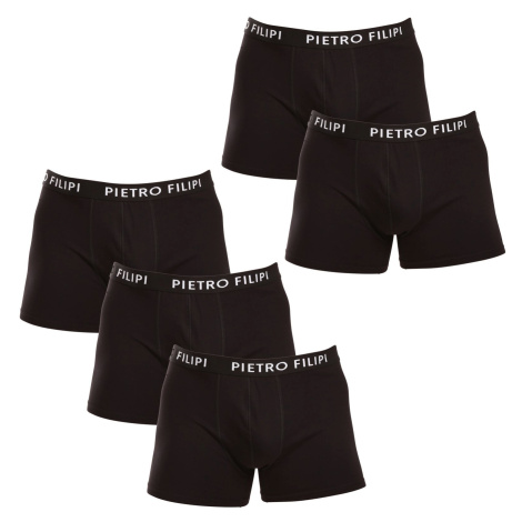 5PACK pánské boxerky Pietro Filipi černé (5BCL002)