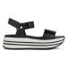 Sandály Geox Sandal Kency dámské, černá barva, na platformě