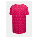 Růžové dámské vzorované volné tričko SAM 73