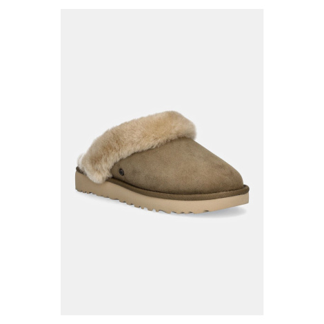 Semišové papuče UGG Classic Slipper II béžová barva, 1130876-ALP