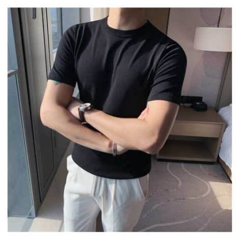 Pletené panské tričko s krátkým rukávem JFC FASHION