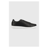Kožené sneakers boty Calvin Klein Low Top Lace Up Mono , černá barva