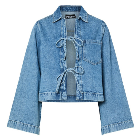 PIECES Halenka 'PCJuliet' modrá džínovina