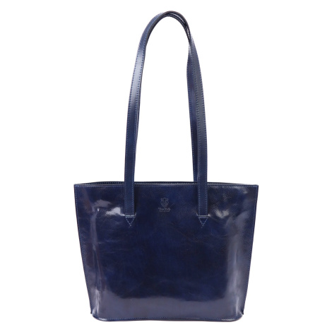 Kožená kabelka přes rameno Florence 47 modrá FLORENCE BAGS