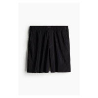 H & M - Skládané šortky Regular Fit - černá