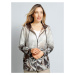 Sweat bunda s mramorovaným designem Paola Ecru/Bahenní/Béžová