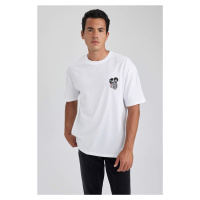 DEFACTO Oversize Fit Crew Neck Printed T-Shirt