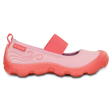 Crocs Duet Busy Day Mary Jane Kids Carnation/Coral C8