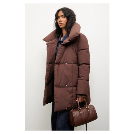 Bunda Answear.LAB dámská, zelená barva, zimní, oversize