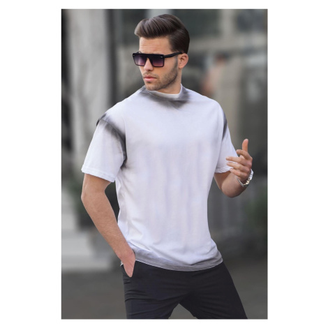 Madmext White Oversize Basic T-Shirt 6123