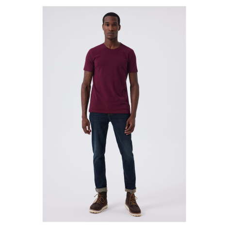 Lee Cooper Twingos 6 Men's Pique O Neck T-Shirt Burgundy