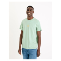 Světle zelené pánské tričko Celio Gexchaina