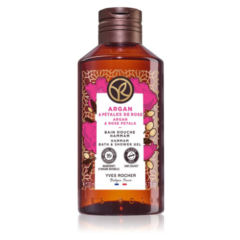 Yves Rocher Bain de Nature sprchový a koupelový gel Argan & Rose Petals 200 ml